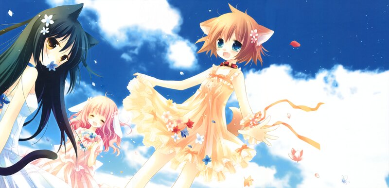 Anime girls with cat ears