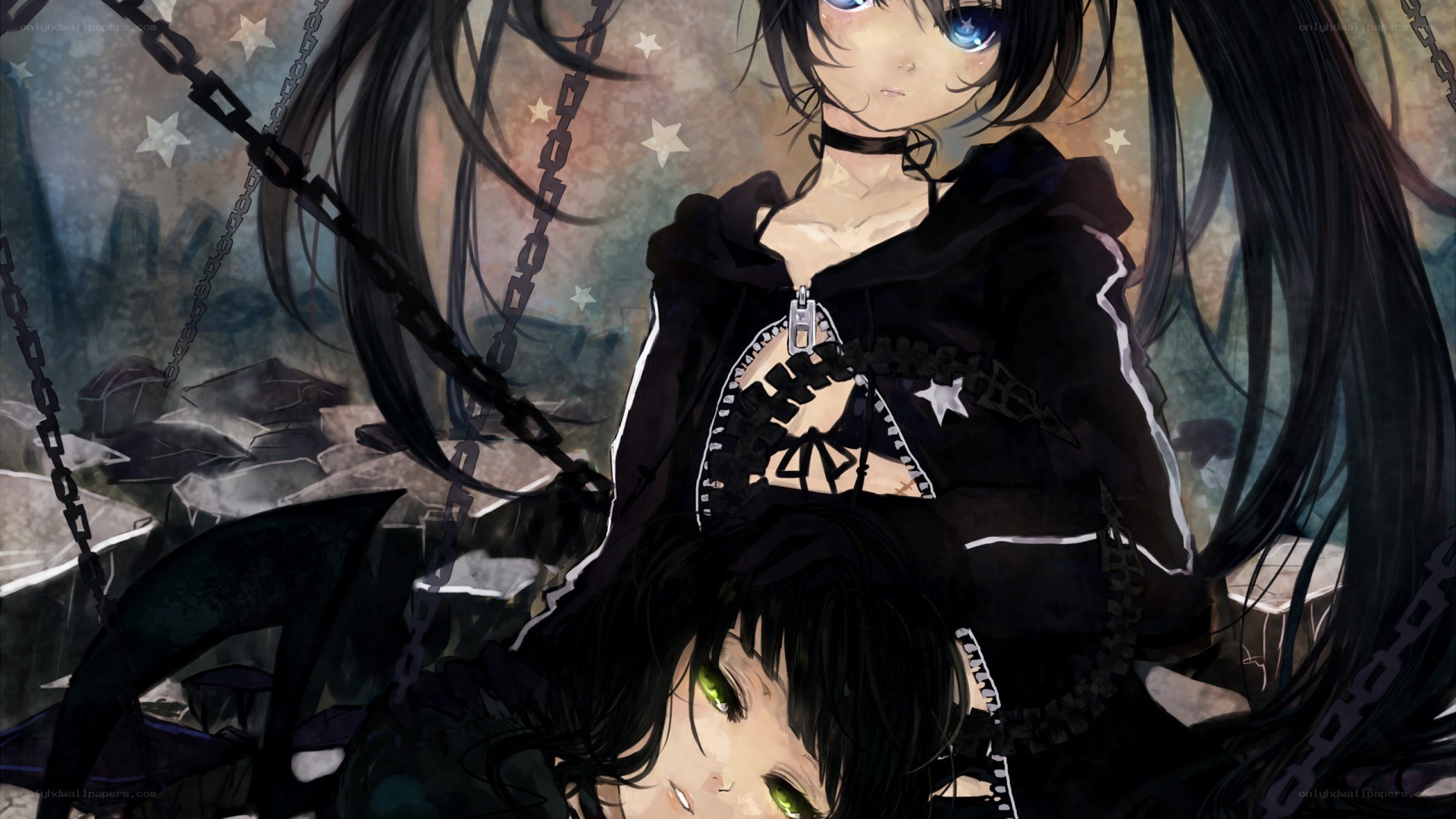Anime girls with chains