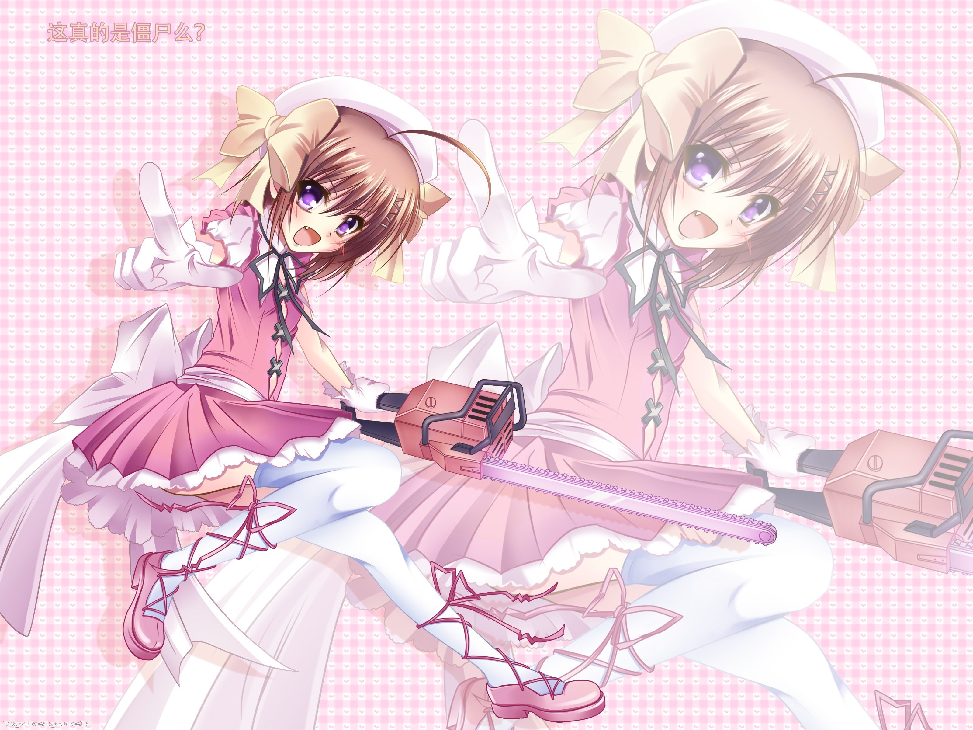 Anime girls with chainsaws