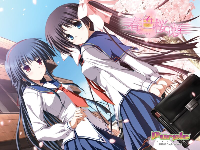 Anime girls with cherry blossoms