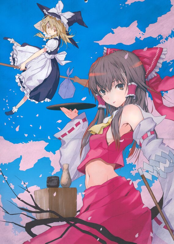 Anime girls with cherry blossoms