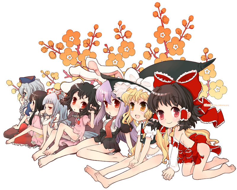 Anime girls with cherry blossoms