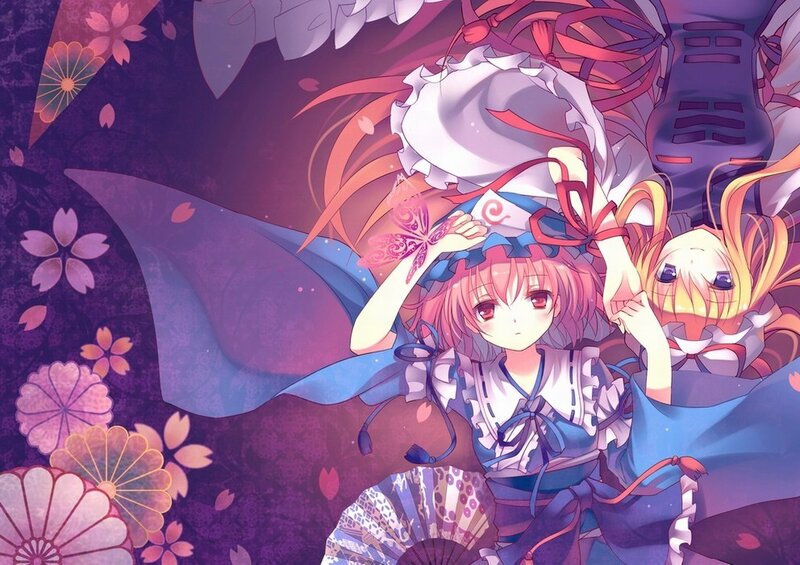 Anime girls with cherry blossoms