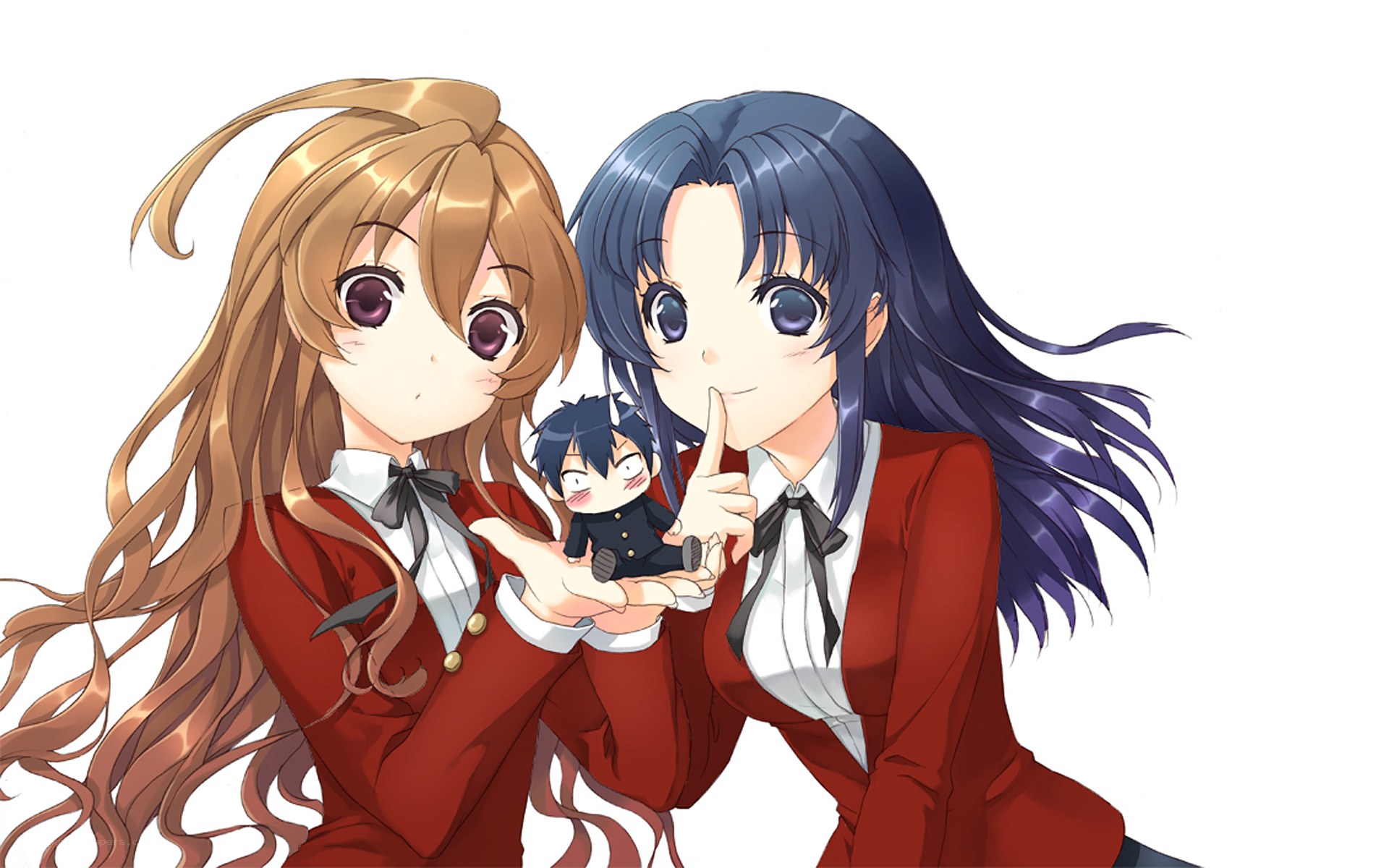 anime girls with chibi character