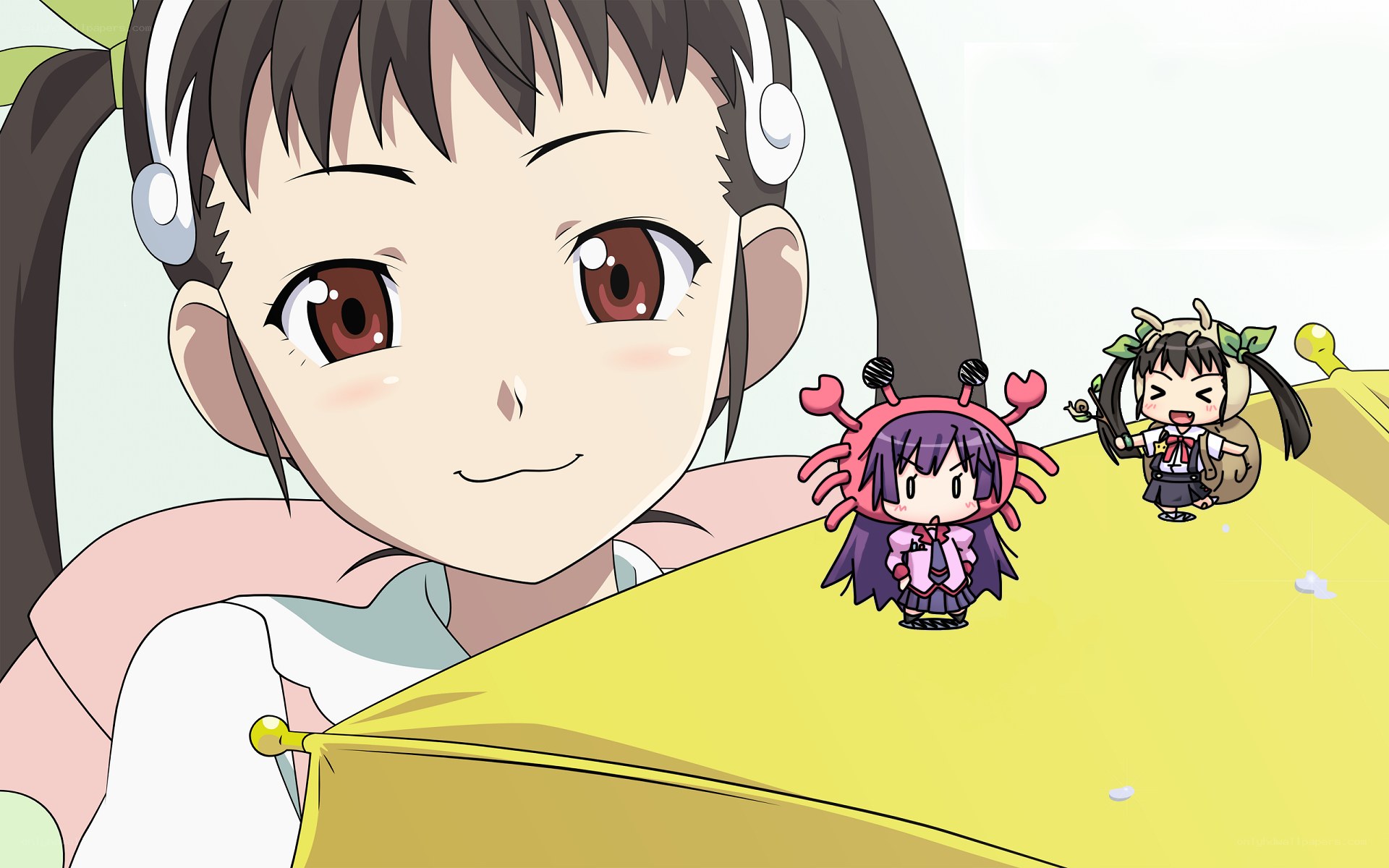 anime girls with chibi characters