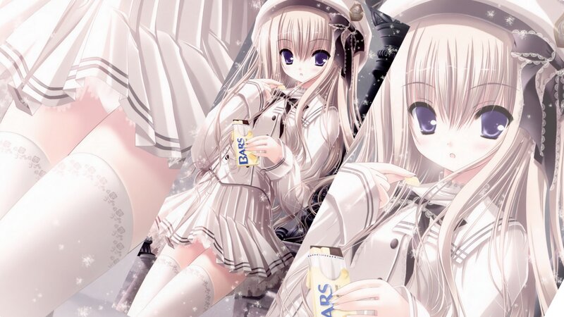 anime girls with chocolate bars