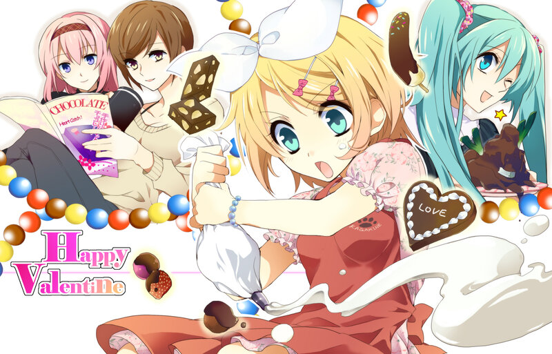 Anime Girls with Chocolate — Pink