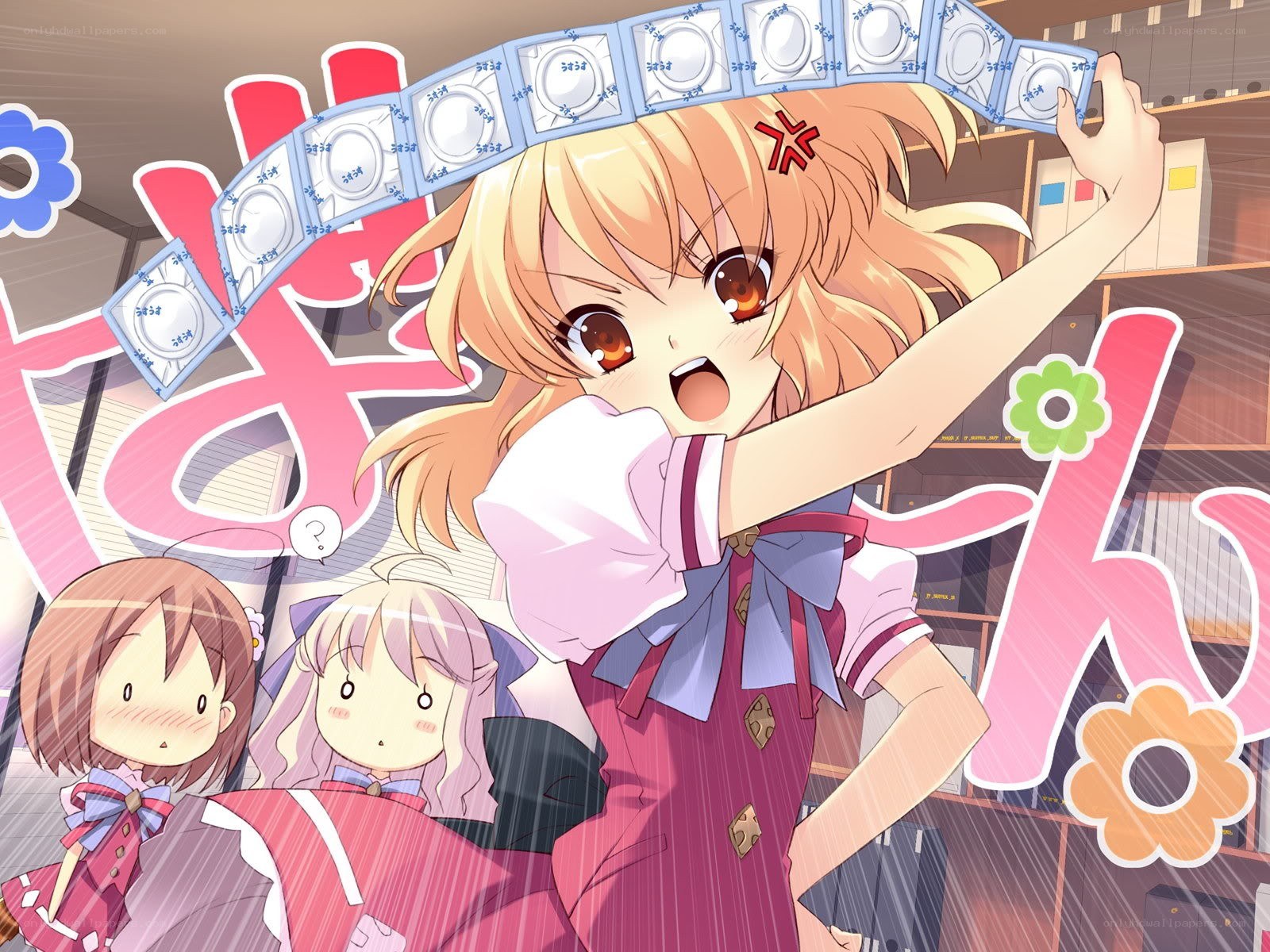 anime girls with condoms