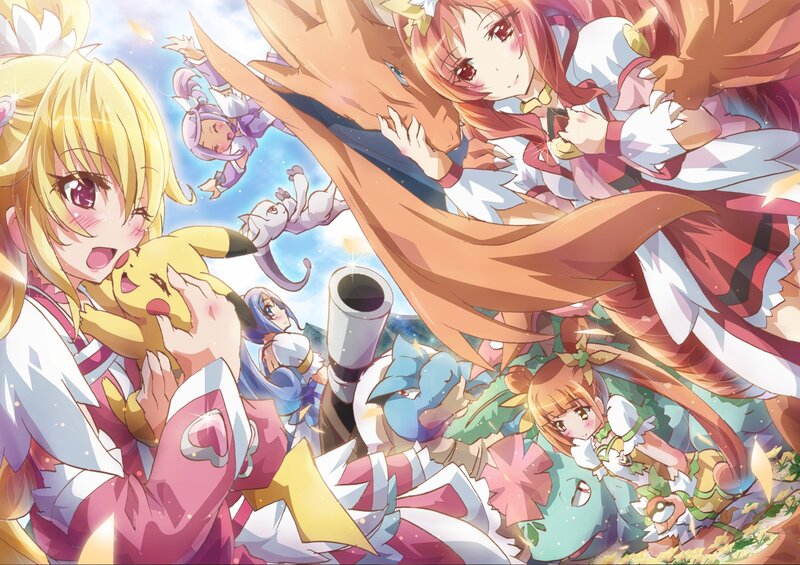 Anime Girls with Creatures — Yellow