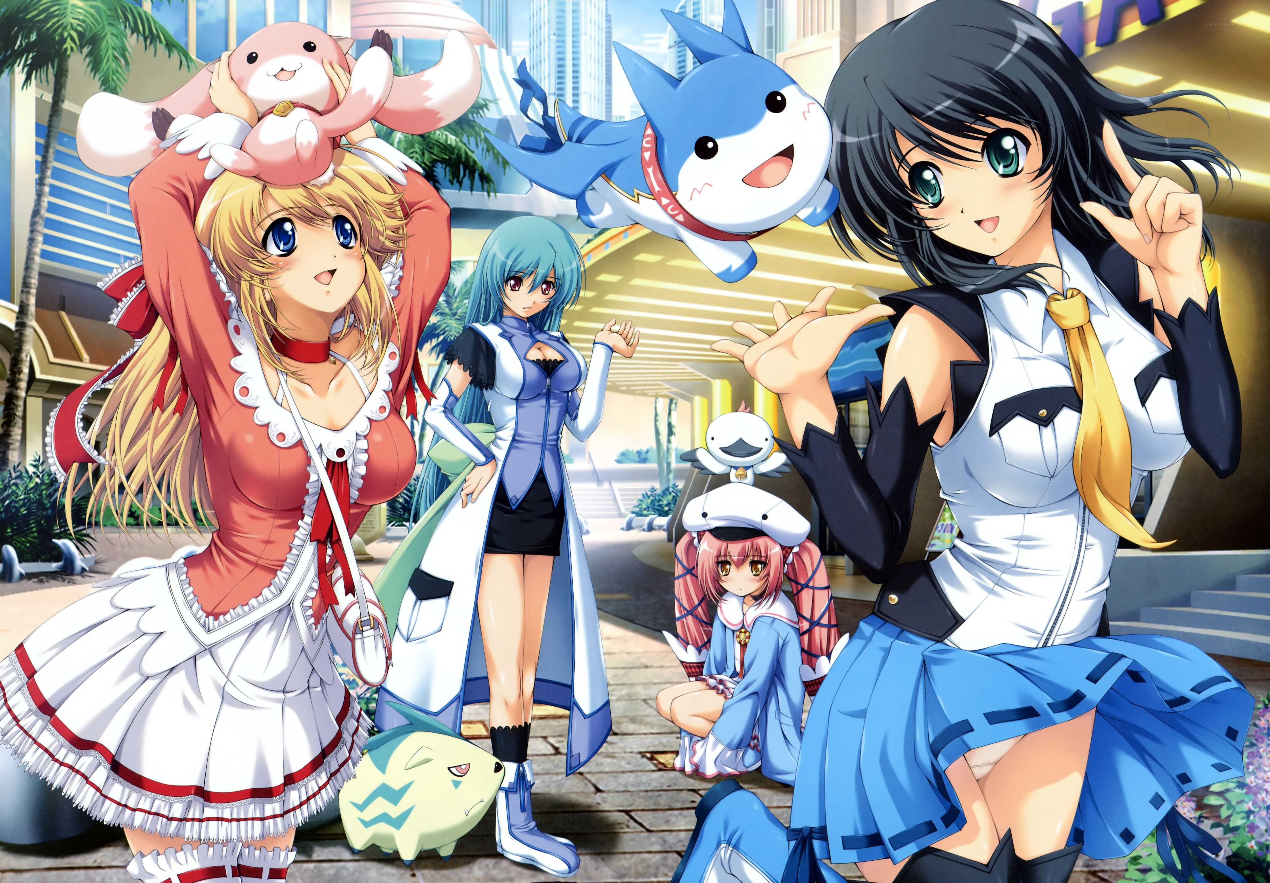 anime girls with creatures
