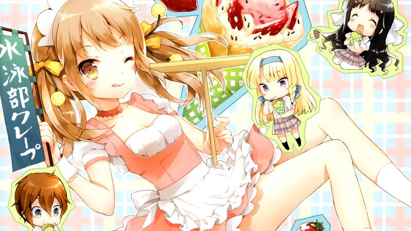 Anime girls with crepes
