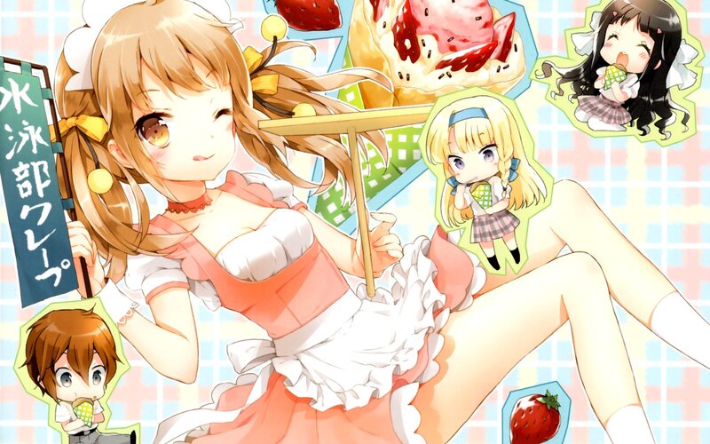 Anime girls with crepes