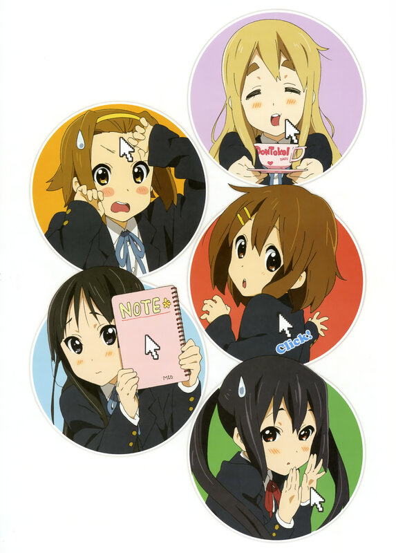 Anime girls with digital effects