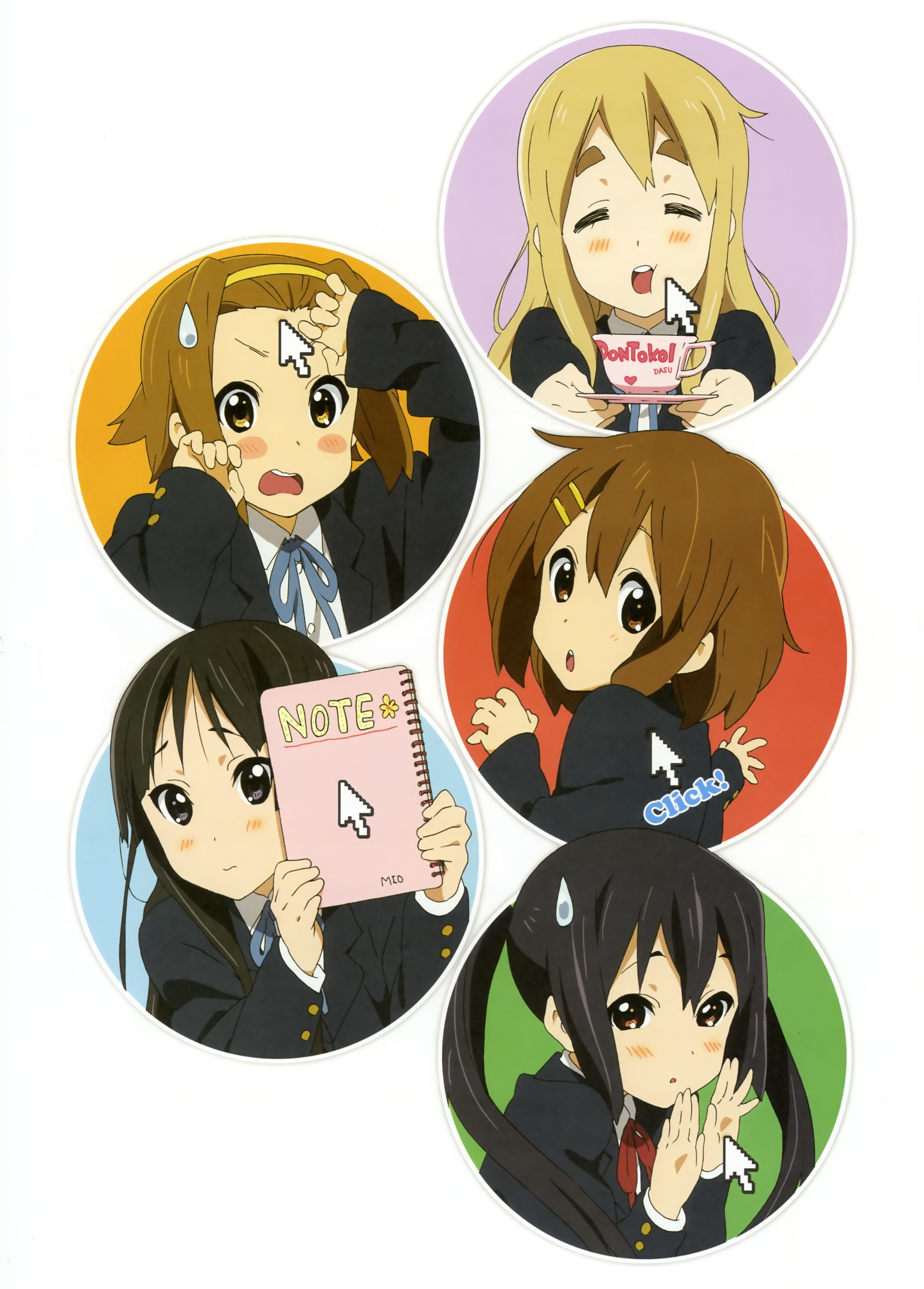 Anime girls with digital effects