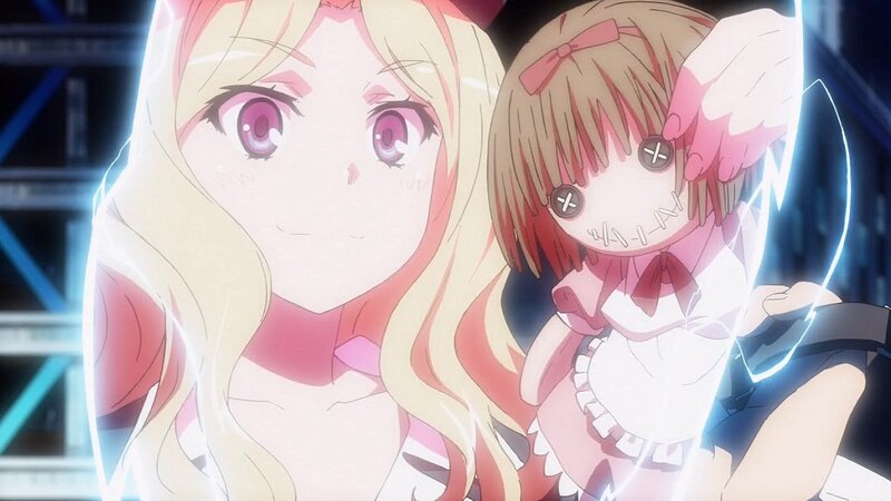 Anime girls with doll
