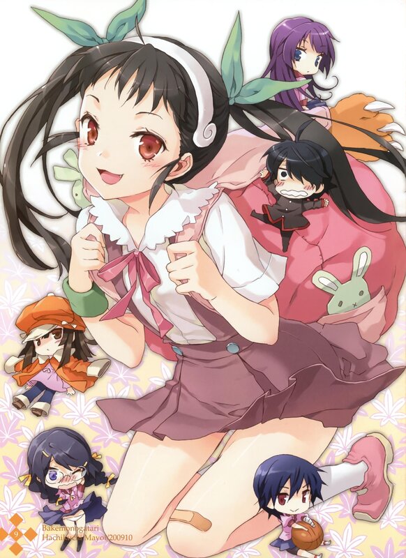 Anime girls with dolls