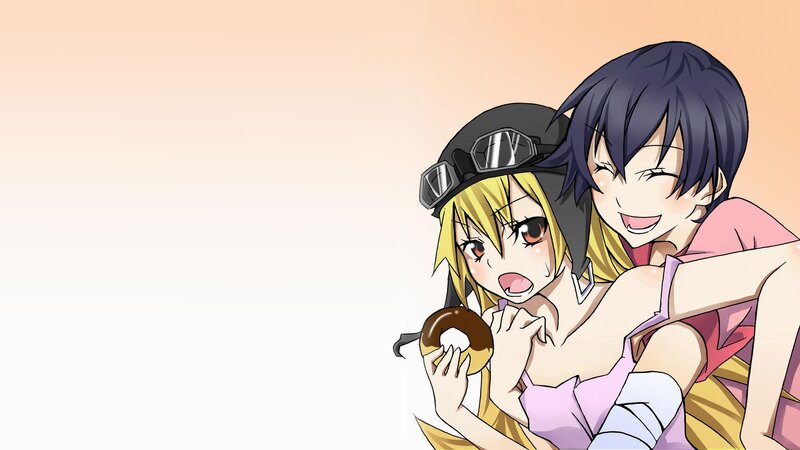 Anime girls with donut