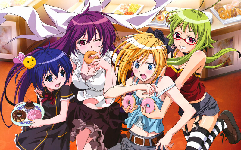 anime girls with donuts
