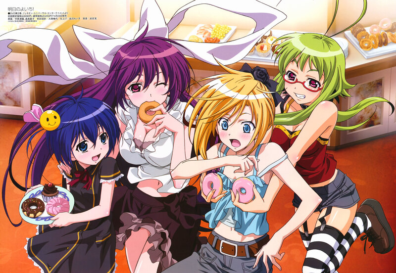 anime girls with donuts