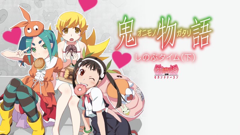 Anime Girls with Donuts — White
