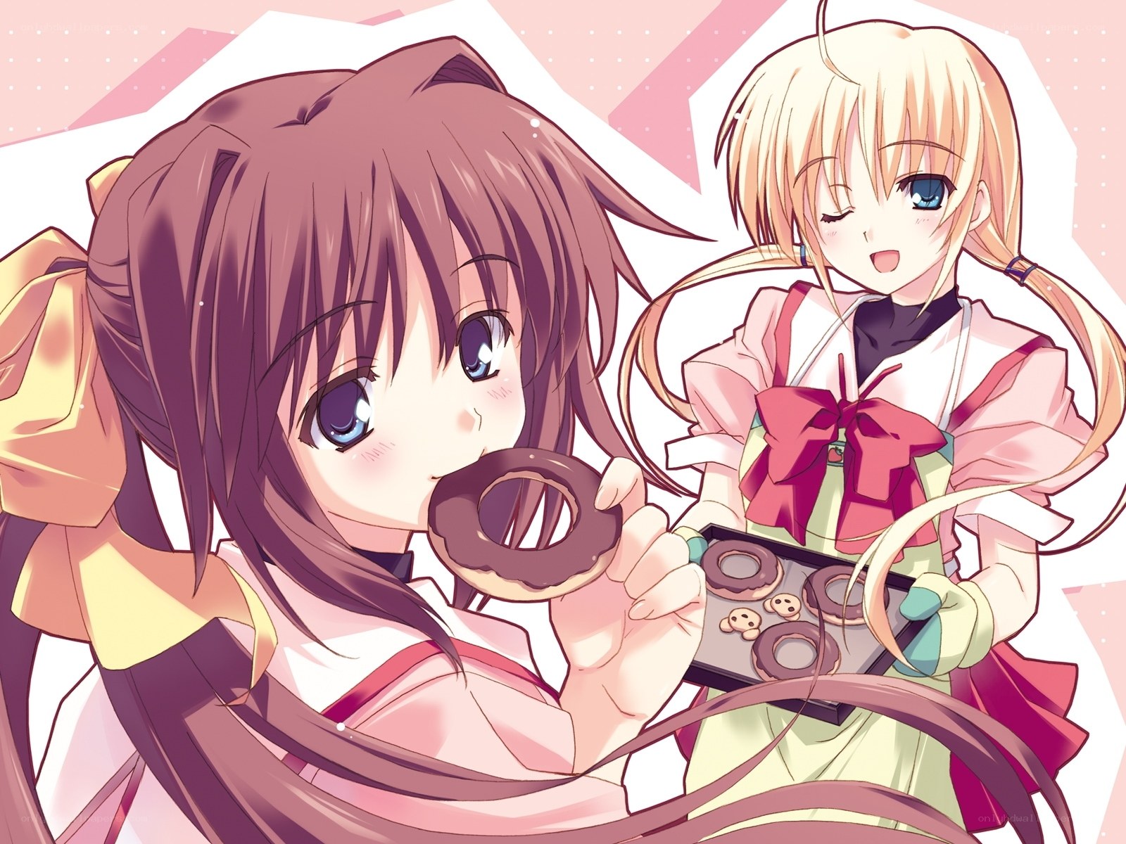 Anime girls with donuts