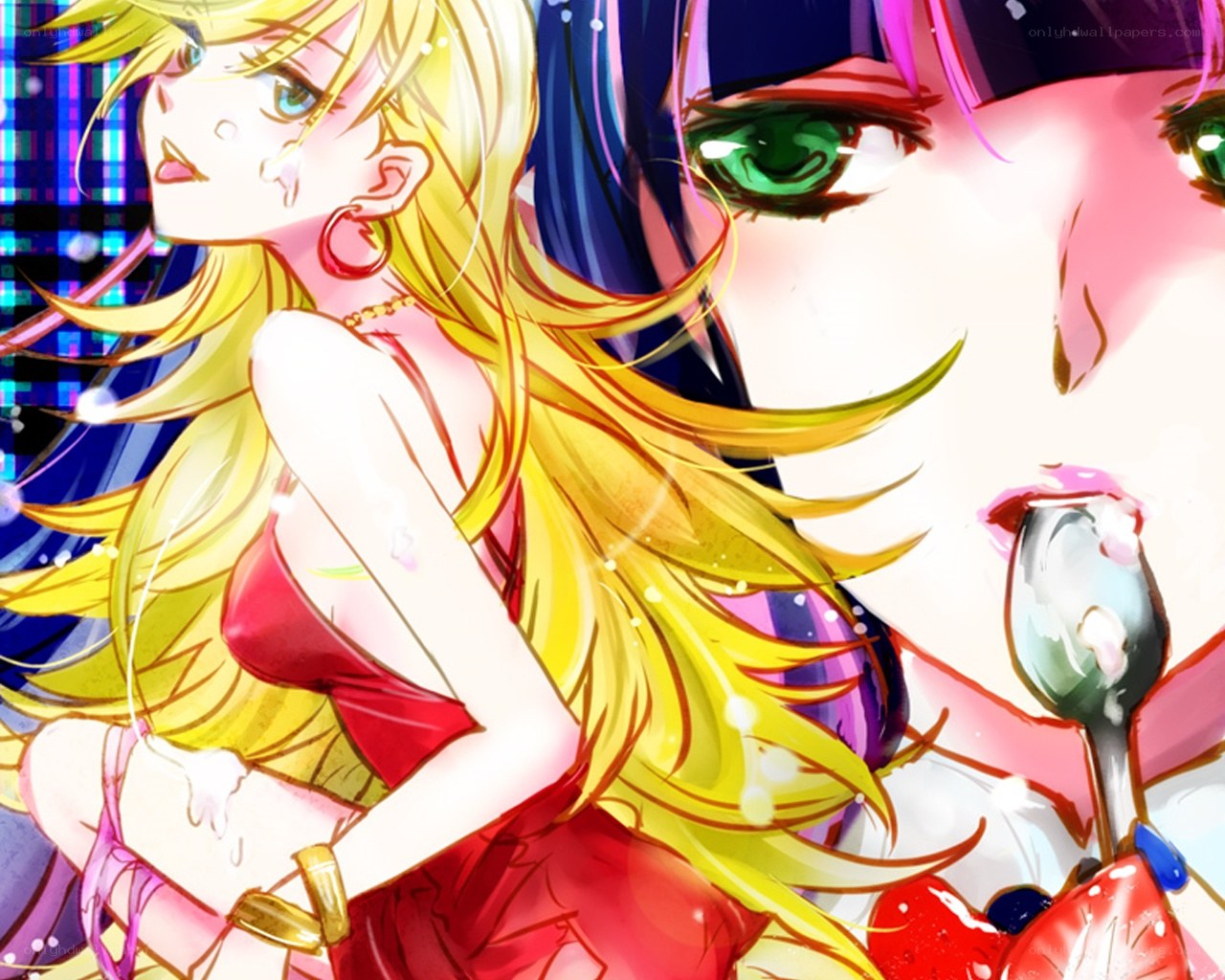 Anime girls with drinks
