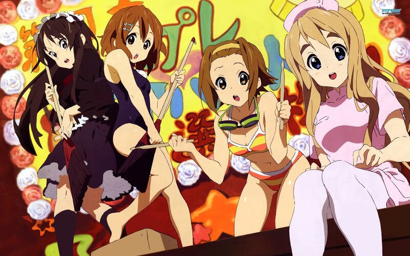 anime girls with drumsticks