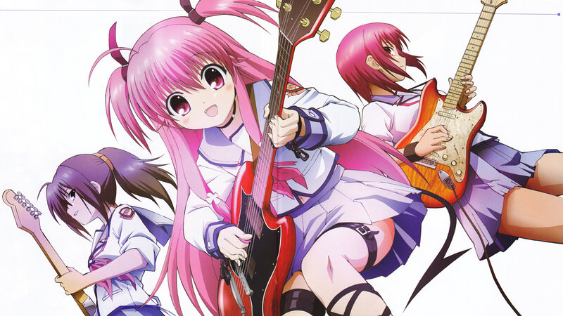 Anime girls with electric guitars