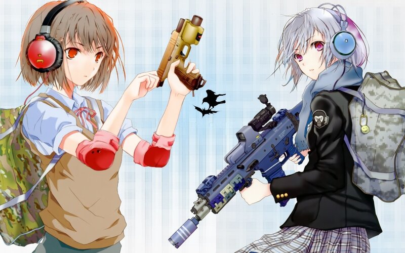 Anime girls with firearms