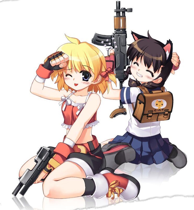 Anime girls with firearms