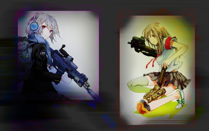 Anime girls with firearms