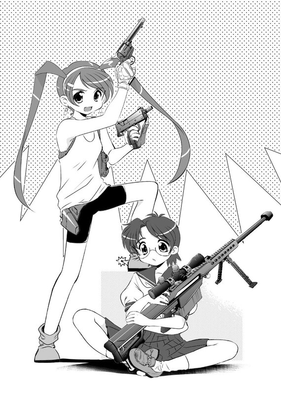anime girls with firearms