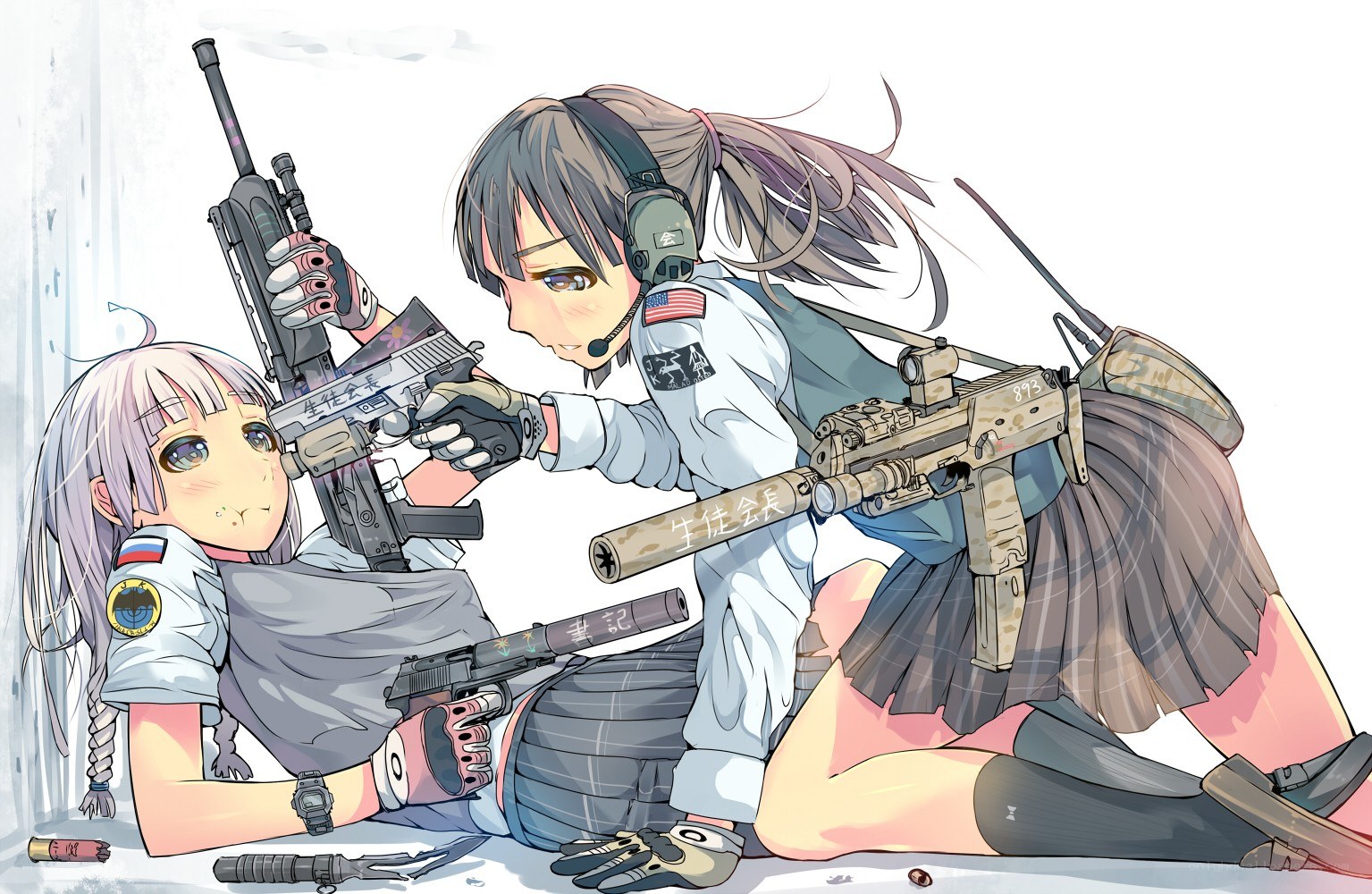 anime girls with firearms