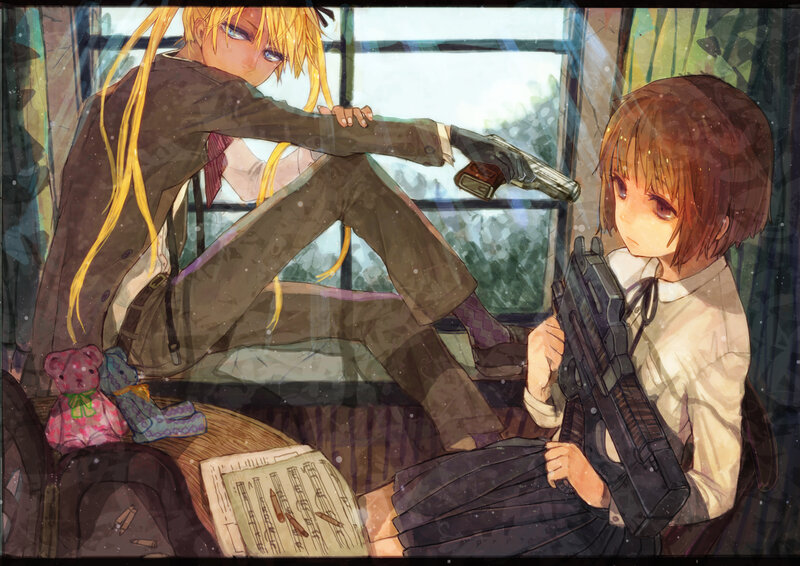 Anime girls with firearms