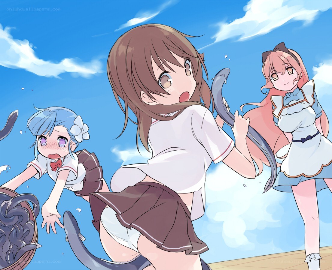 Anime girls with fish