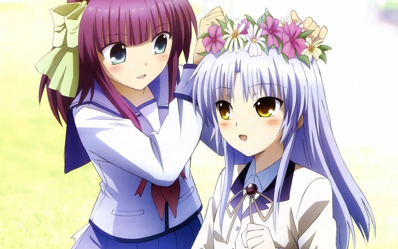 Anime girls with flower crown