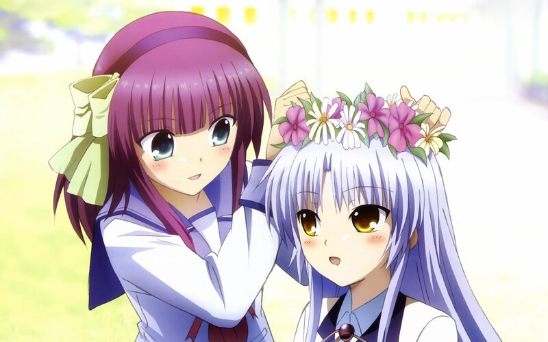 anime girls with flower crown