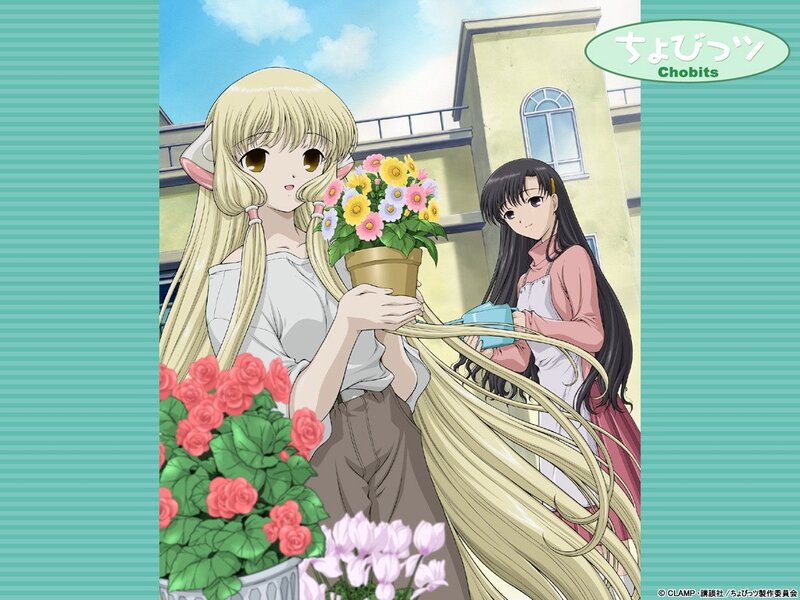 Anime girls with flowers