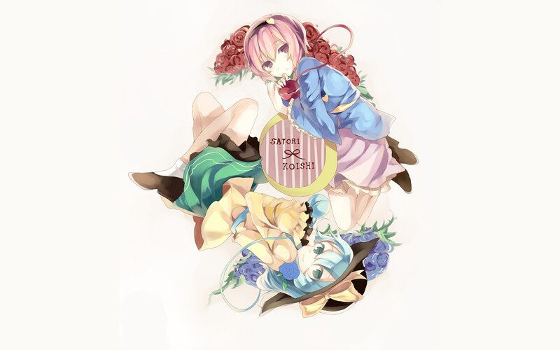 Anime girls with flowers