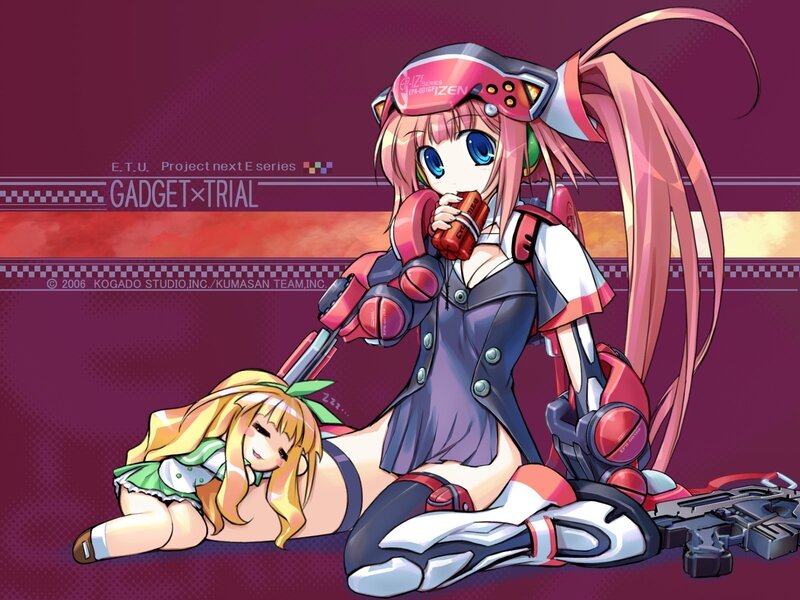Anime girls with gadgets