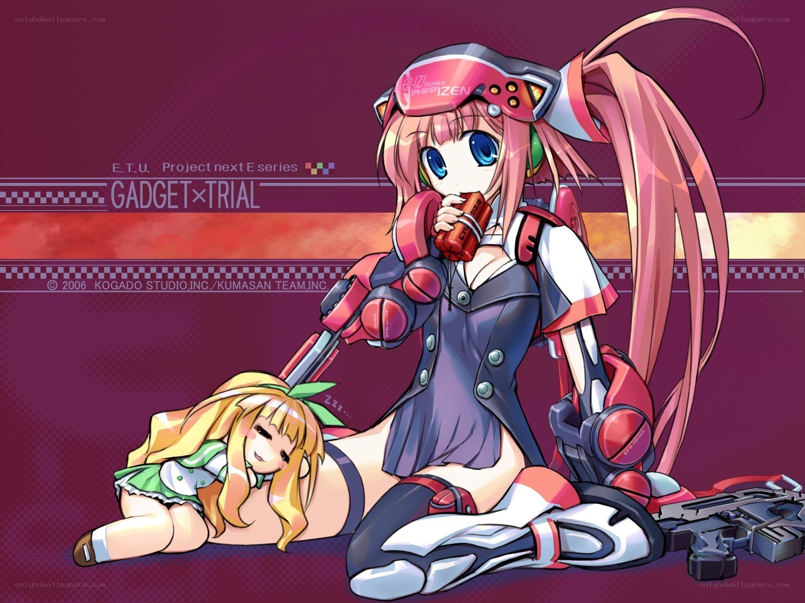 Anime girls with gadgets
