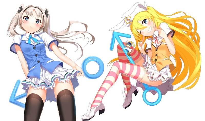anime girls with gender symbols