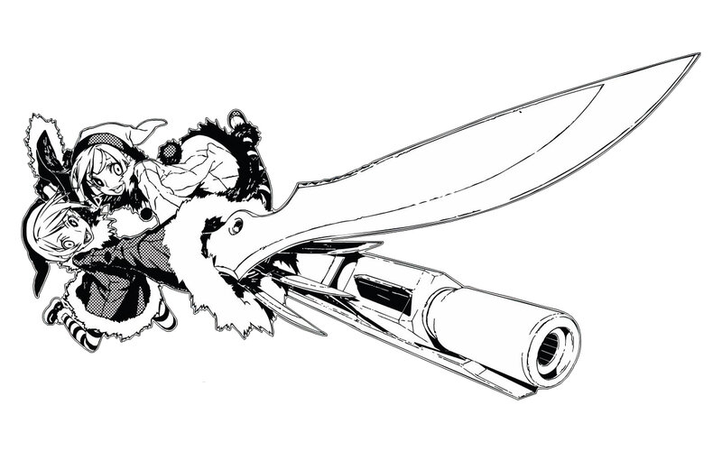 anime girls with giant sword