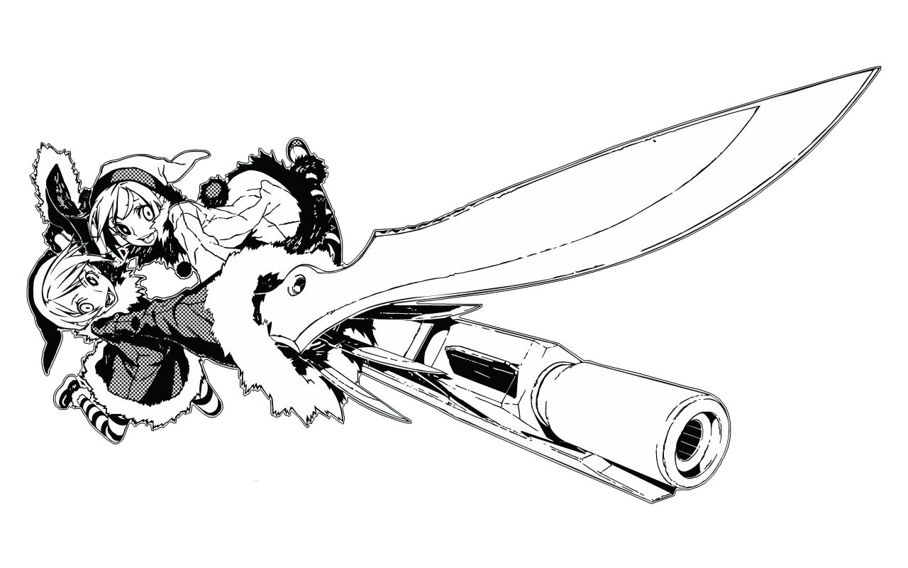 anime girls with giant sword