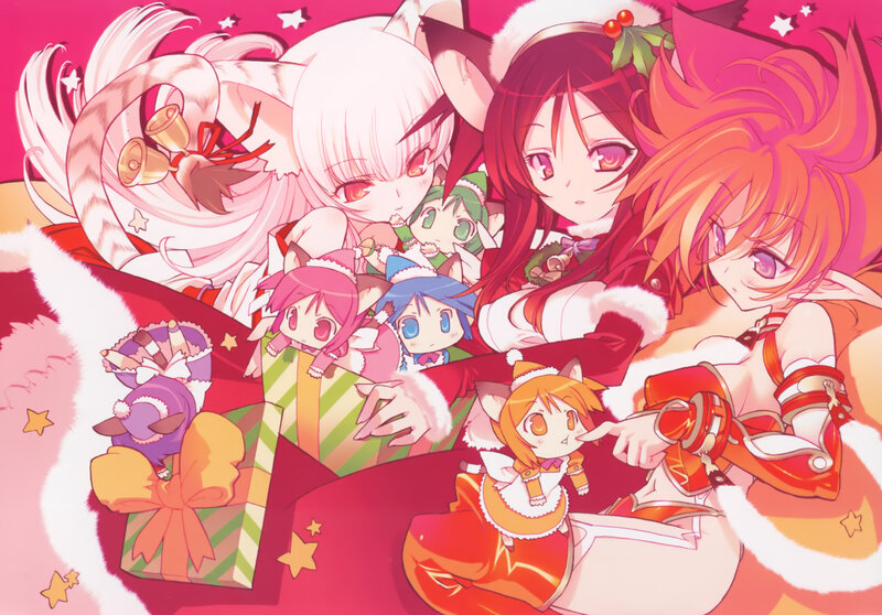 anime girls with gifts