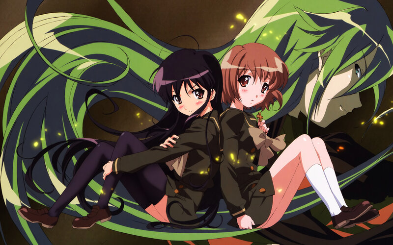 anime girls with glowing hair