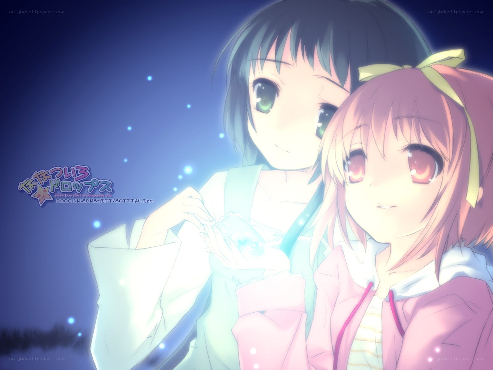 Anime girls with glowing object