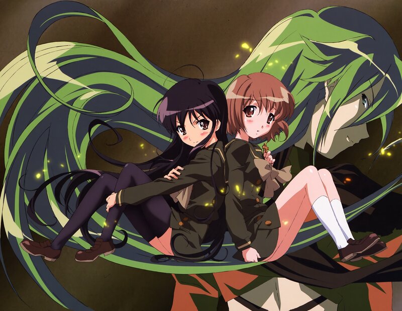 anime girls with green hair
