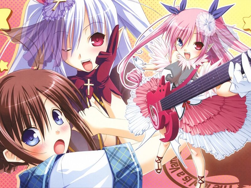 anime girls with guitar