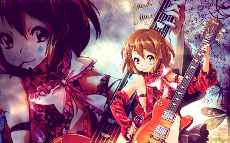 Anime Girls with Guitars — Red